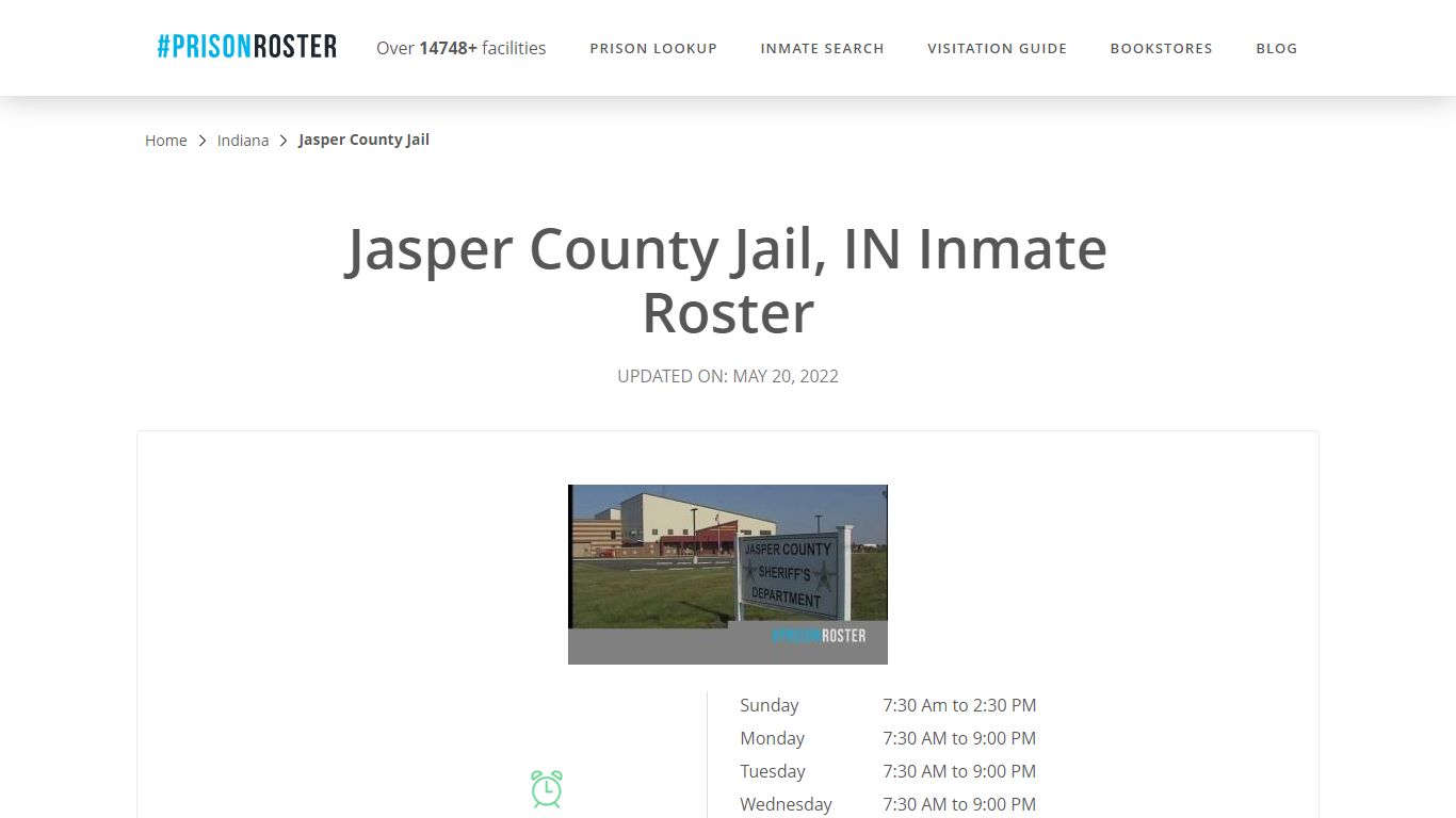 Jasper County Jail, IN Inmate Roster - Prisonroster